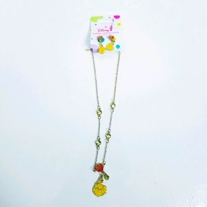 Disney's Belle Earrings Necklace Set New